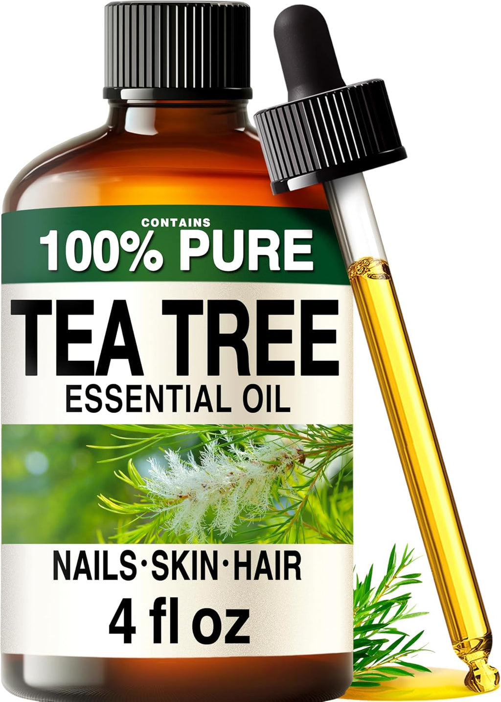 KUKKA Pure Tea Tree Essential Oil, 4 Fl Oz
