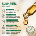 KUKKA Pure Tea Tree Essential Oil, 4 Fl Oz - In use