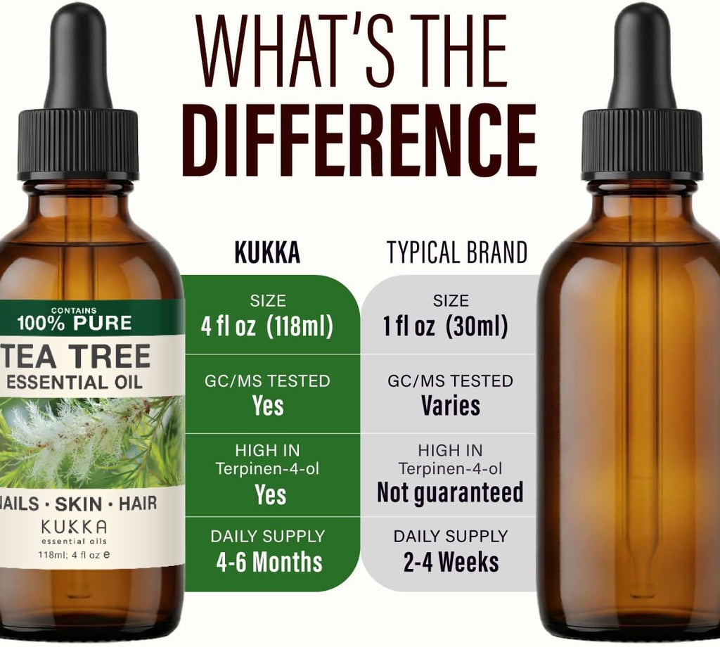 KUKKA Pure Tea Tree Essential Oil, 4 Fl Oz - Additional view