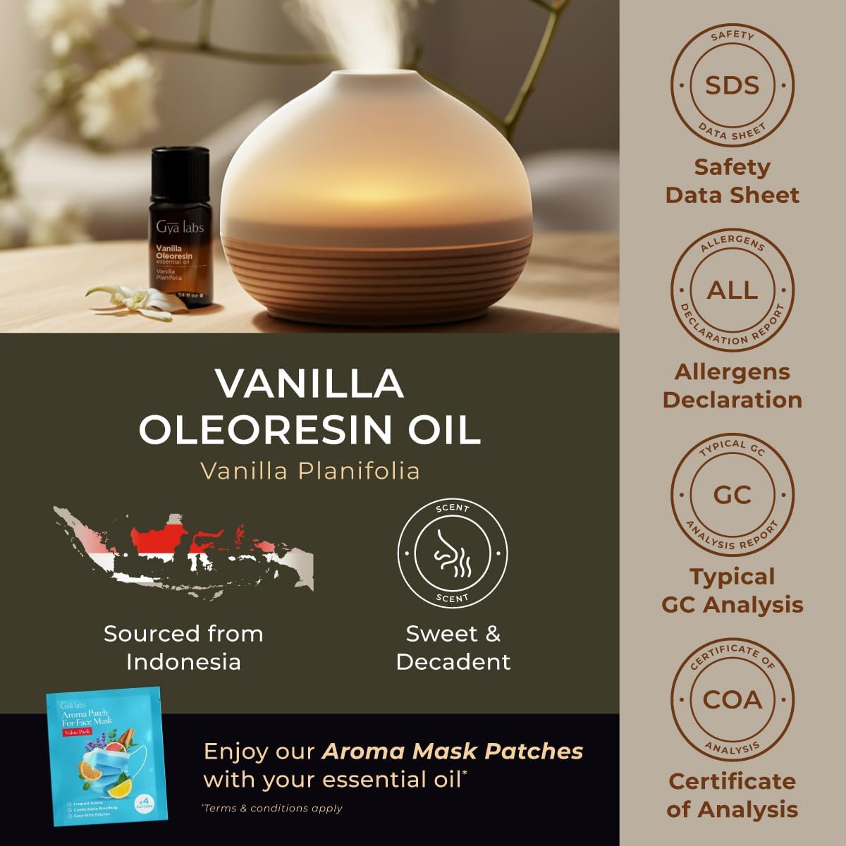Pure Vanilla Essential Oil, 0.34 Fl Oz - In use