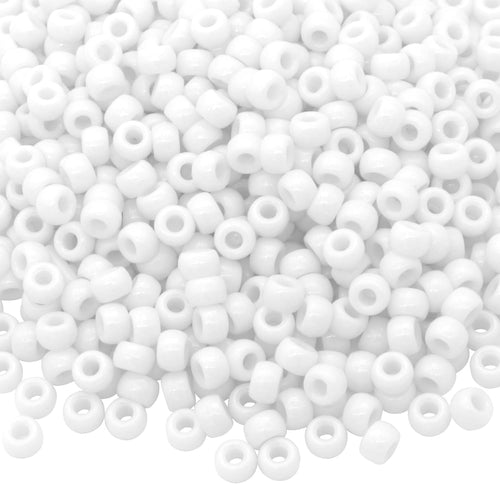 1000 Pcs White 9mm Pony Beads for Jewelry Making