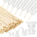 100 Pcs Clear 260 Latex Twisting Balloons