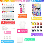 12 Color Tie Dye Kit, Pre-Filled Bottles - Detail view