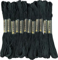 Newkita 12 Skeins Black Embroidery Floss