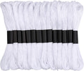 14 Skeins White Embroidery Floss Thread