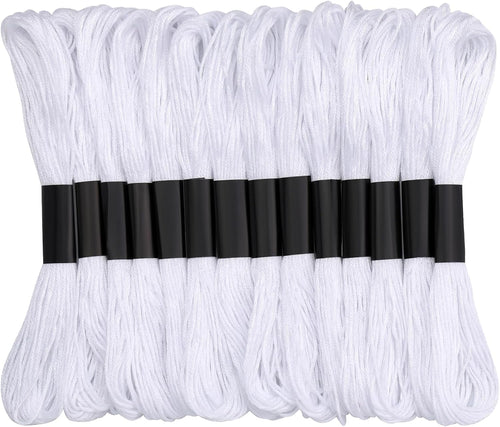 14 Skeins White Embroidery Floss Thread