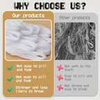 14 Skeins White Embroidery Floss Thread - Close-up