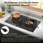 2 Burner 110V Electric Cooktop, 24 Inch - Alternate angle