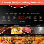2 Burner 110V Electric Cooktop, 24 Inch - In use