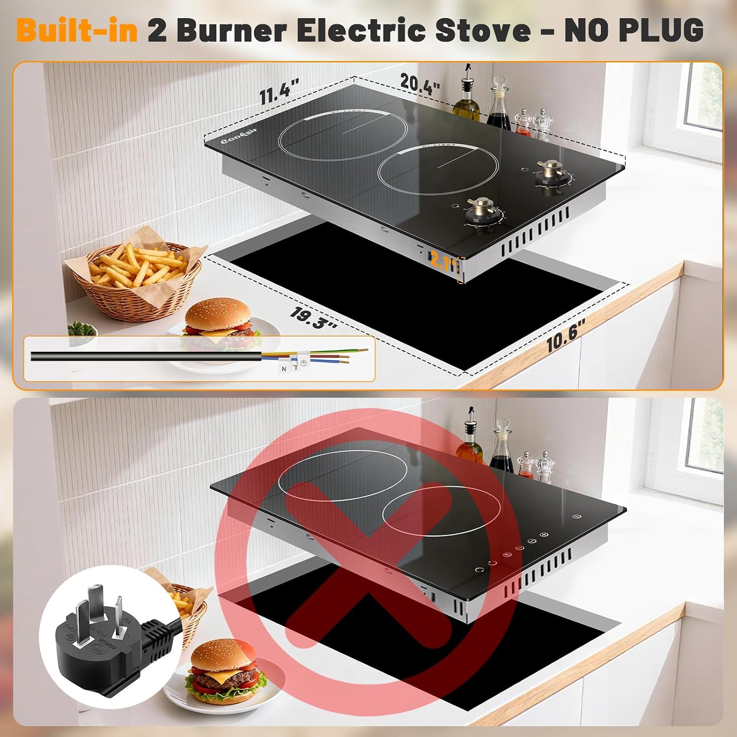 Cooksir 2 Burner 12 In Ceramic Electric Cooktop - Detail view