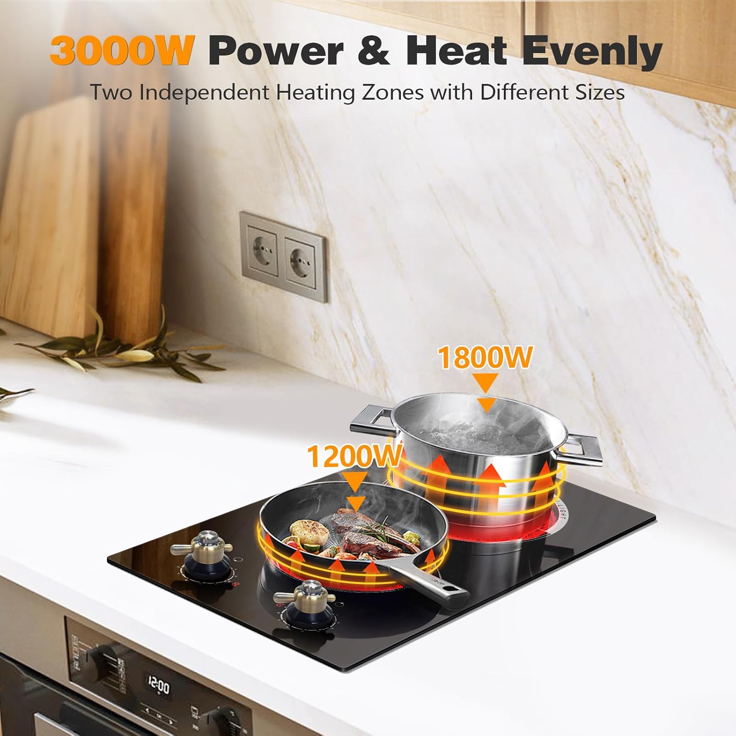 Cooksir 2 Burner 12 In Ceramic Electric Cooktop - Packaging