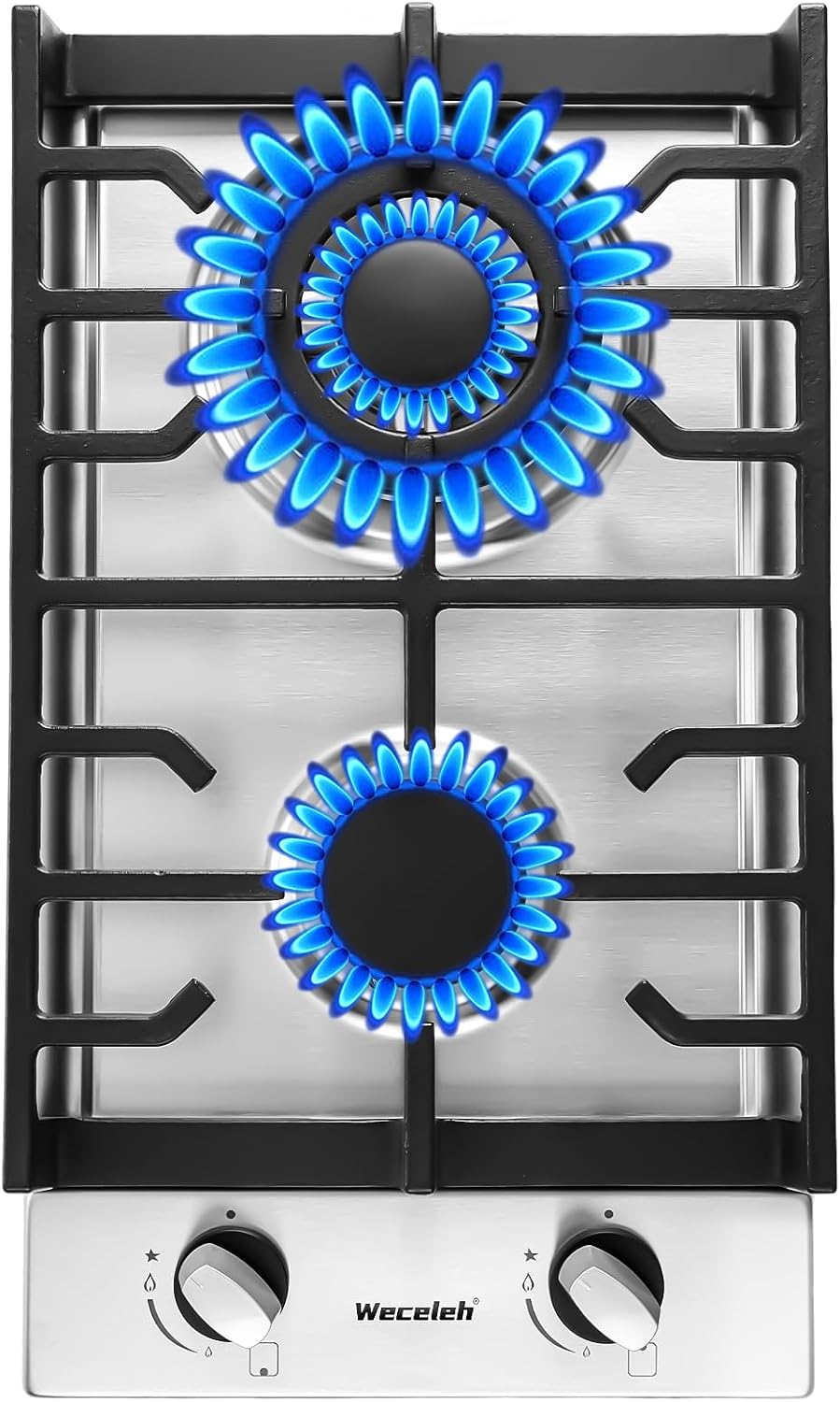 2 Burner 12 In Built-In Gas Cooktop, NG/LPG