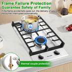2 Burner 12 In Built-In Gas Cooktop, NG/LPG - Alternate angle