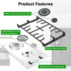 2 Burner 12 In Built-In Gas Cooktop, NG/LPG - In use