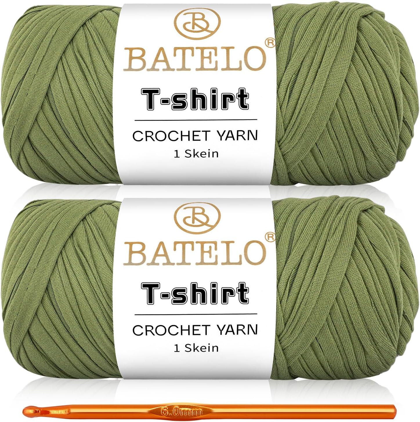 T-Shirt Yarn Crochet Yarn 2 Pack 400g Avocado Green