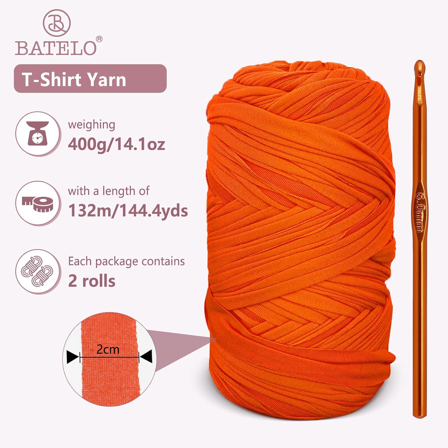 T-Shirt Yarn Crochet Yarn 2 Pack 400g Avocado Green - Detail view