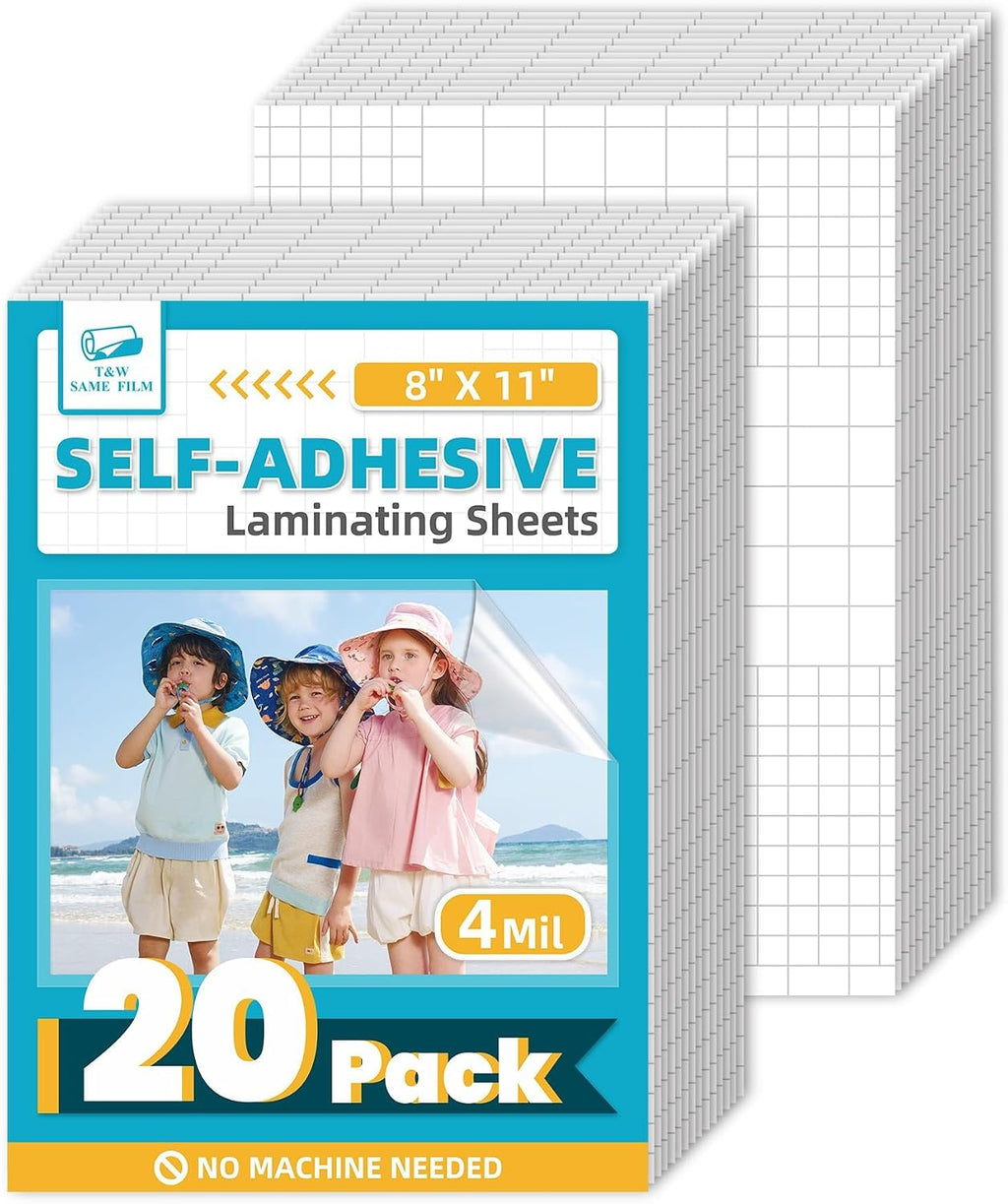T&W Same Film Laminating Sheets 20 Pack 4 Mil