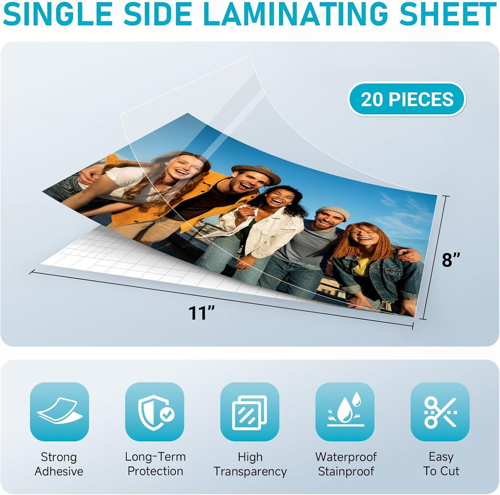 T&W Same Film Laminating Sheets 20 Pack 4 Mil - Detail view
