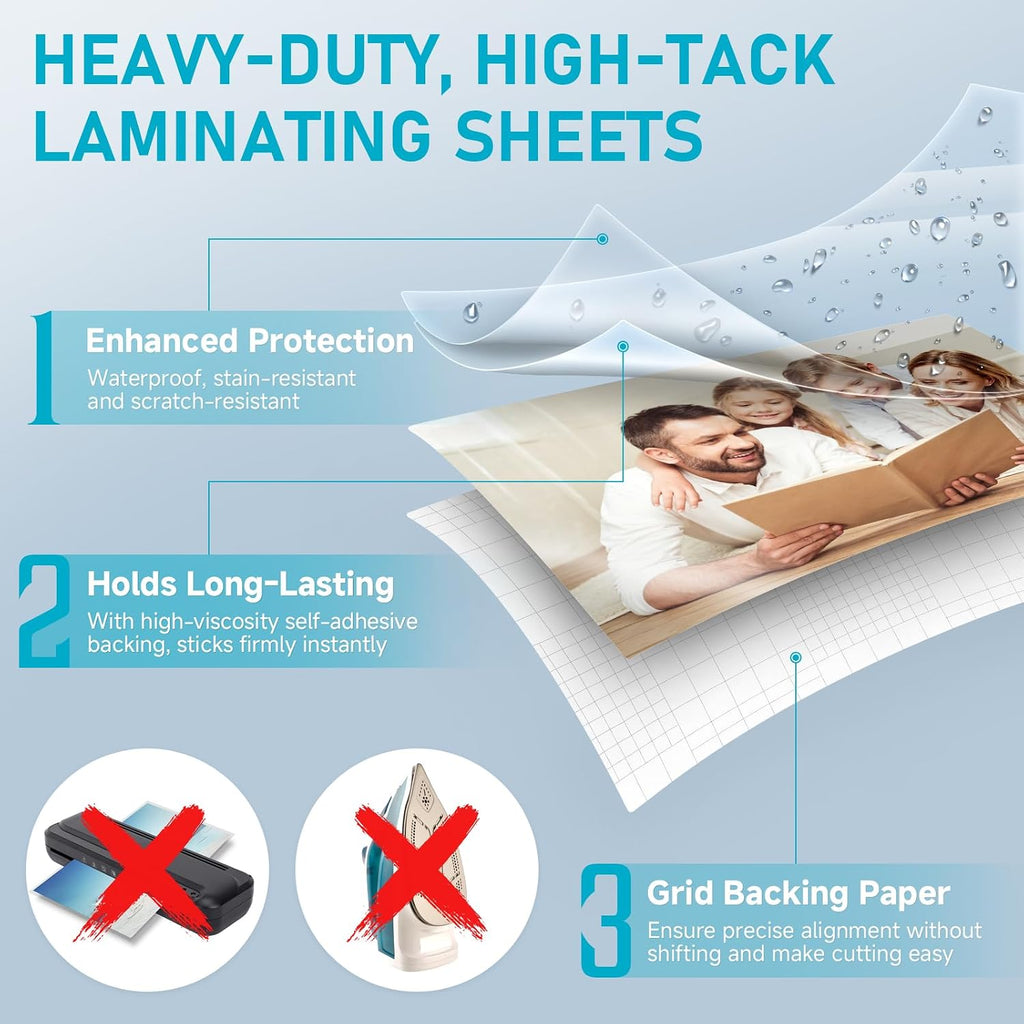T&W Same Film Laminating Sheets 20 Pack 4 Mil - Alternate angle