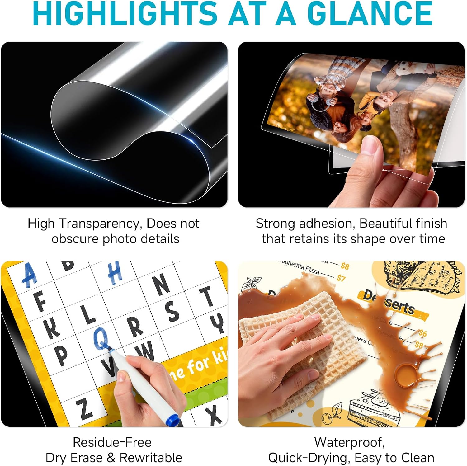 T&W Same Film Laminating Sheets 20 Pack 4 Mil - Close-up