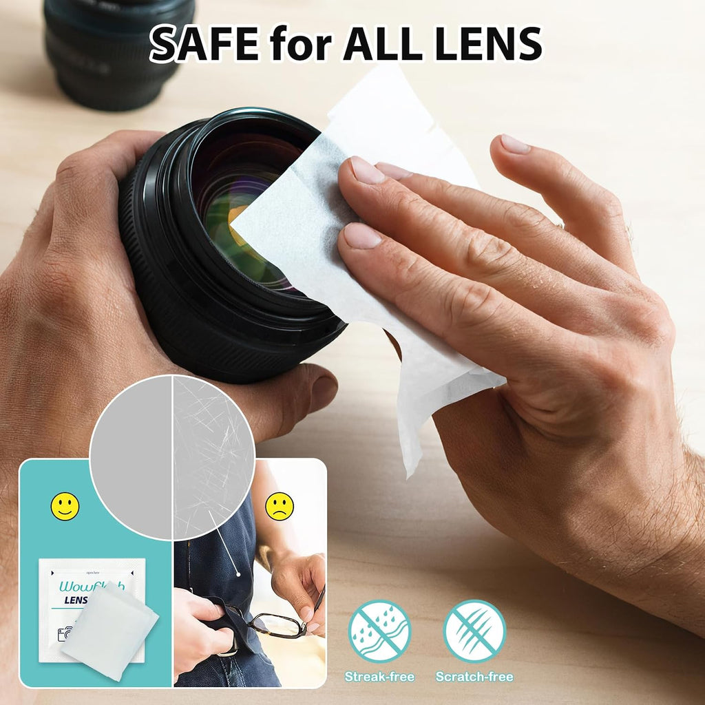 Wowflash 200 Count Lens Cleaning Wipes - Alternate angle