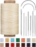 218 Yards Waxed Upholstery Thread with Needles