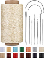 218 Yards Waxed Upholstery Thread with Needles