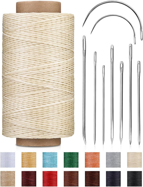 218 Yards Waxed Upholstery Thread with Needles