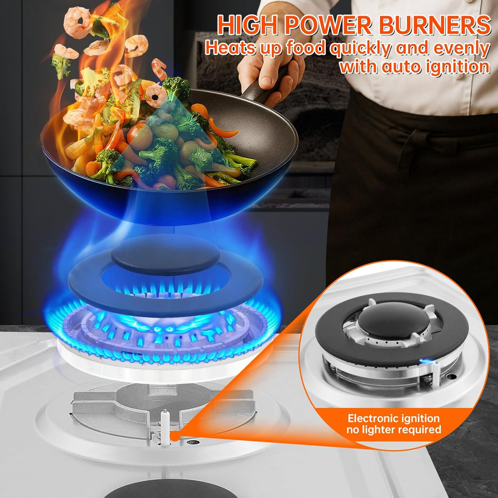 22x20 Built-In 4 Burner Gas Cooktop Stainless - Alternate angle