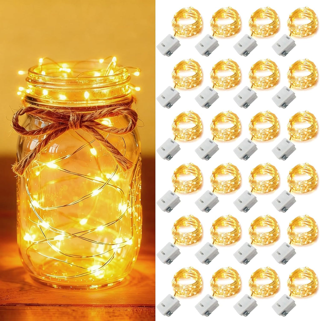YOEEN 24 Pack Fairy Lights 3 Modes Waterproof