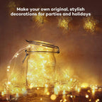YOEEN 24 Pack Fairy Lights 3 Modes Waterproof - In use