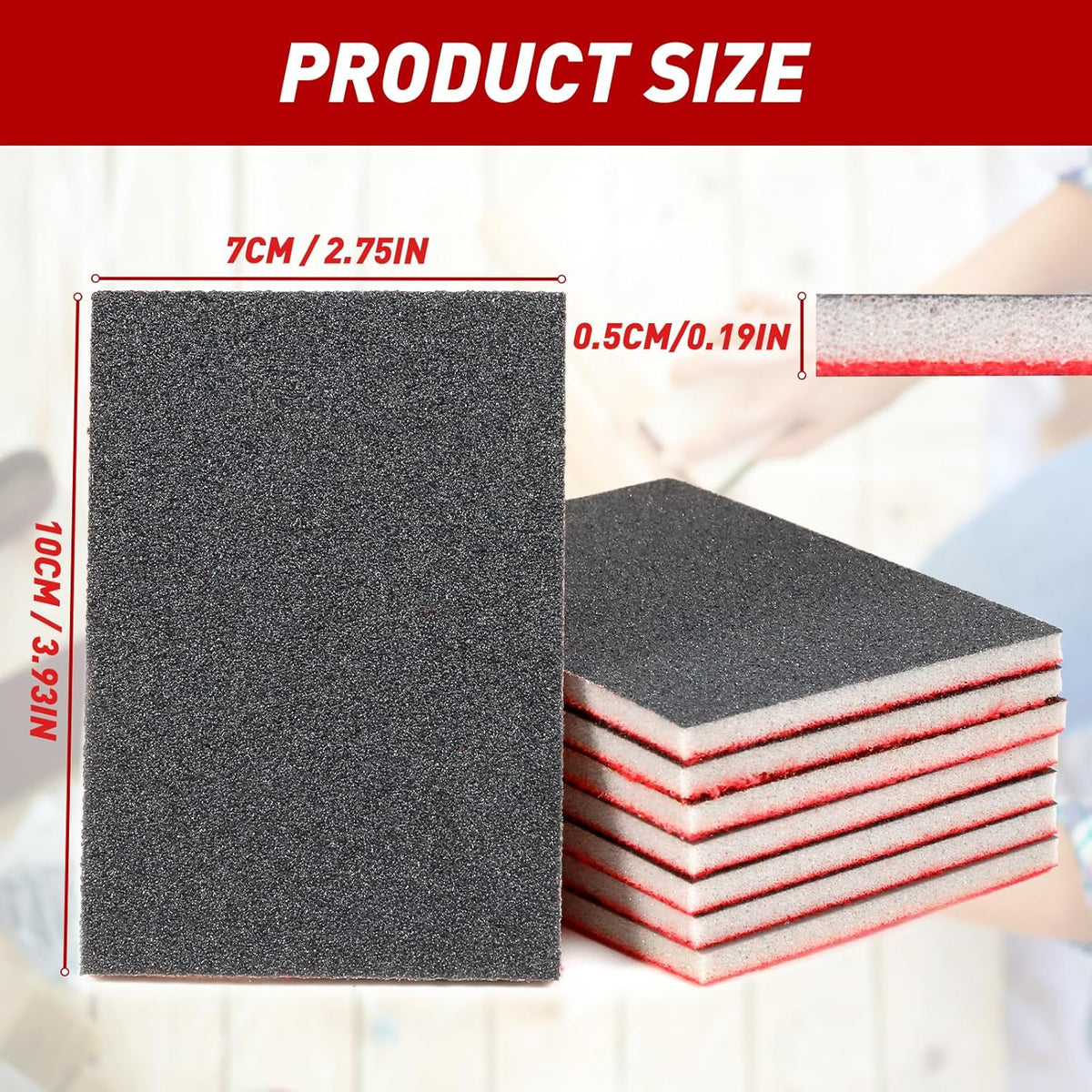 24 Pcs Sanding Sponge Assortment 80-3000 Grit - Detail view