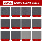 24 Pcs Sanding Sponge Assortment 80-3000 Grit - Alternate angle