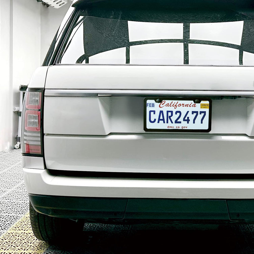 Lengnoyp Matte Black License Plate Frames 2Pcs - Close-up