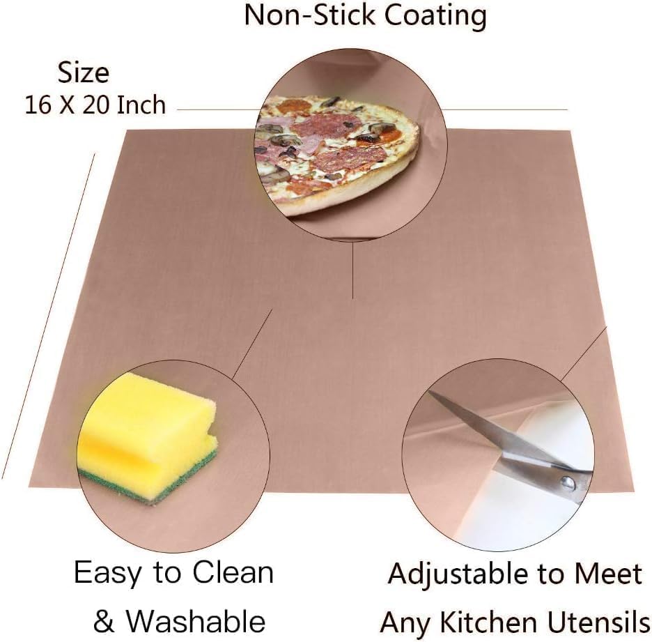 3 Pack PTFE Teflon Heat Press Transfer Sheets - Detail view