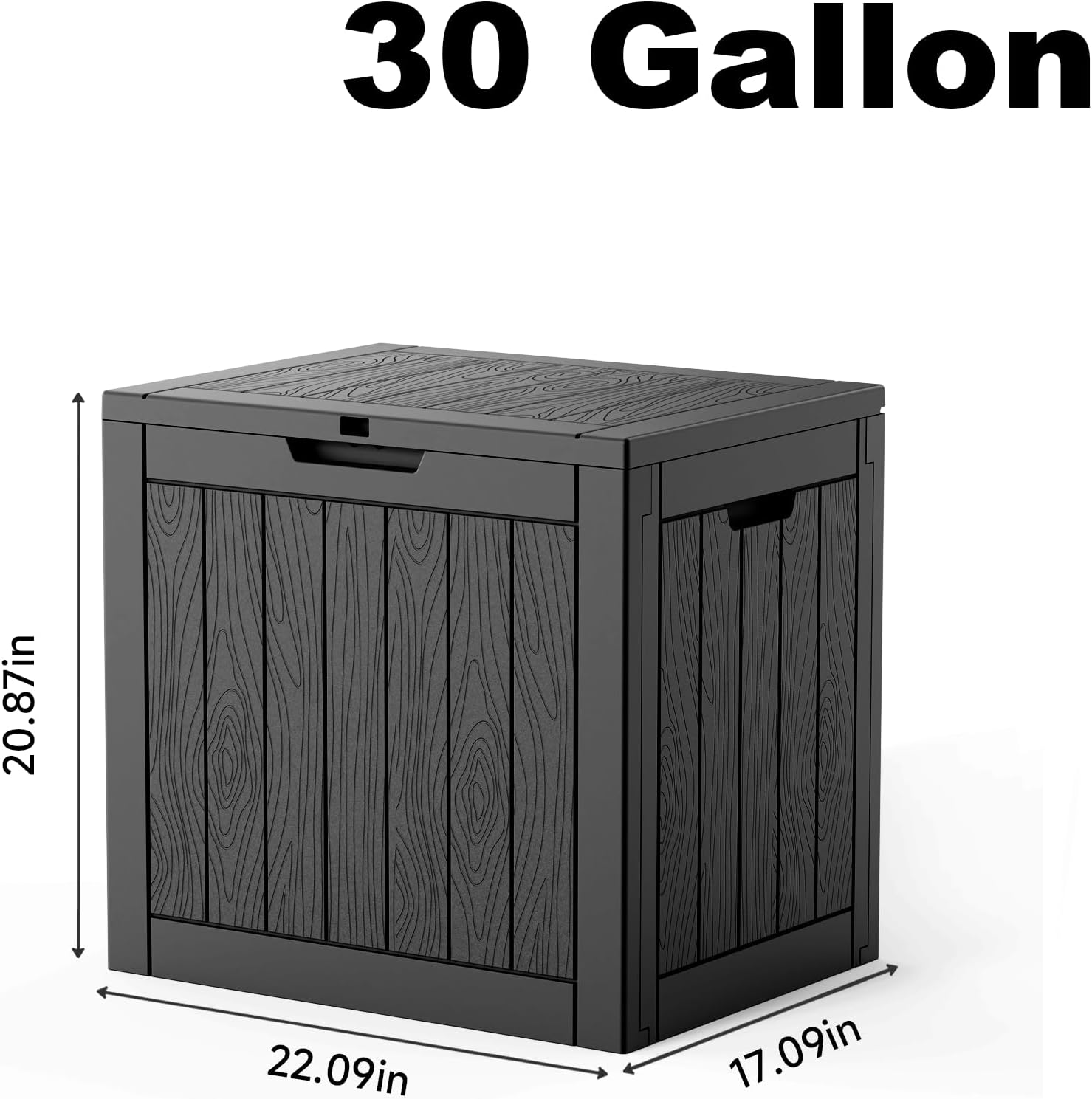 MAIUSCOLI 30 Gallon Lockable Deck Storage Box - Detail view