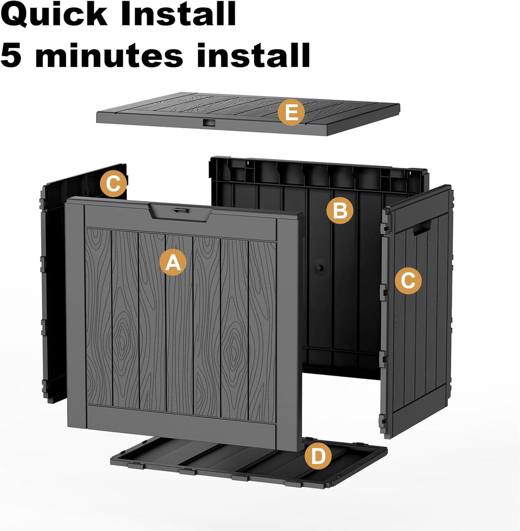 MAIUSCOLI 30 Gallon Lockable Deck Storage Box - Packaging