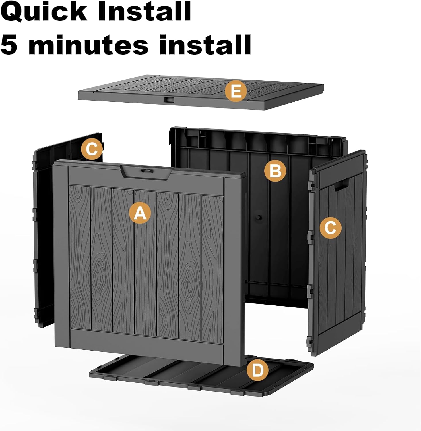 MAIUSCOLI 30 Gallon Lockable Deck Storage Box - Packaging