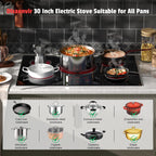 Electric Cooktop 30 In 9000W 5 Burner Hard Wired - Packaging