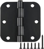 30 Pack Matte Black Door Hinges 3.5 Inch