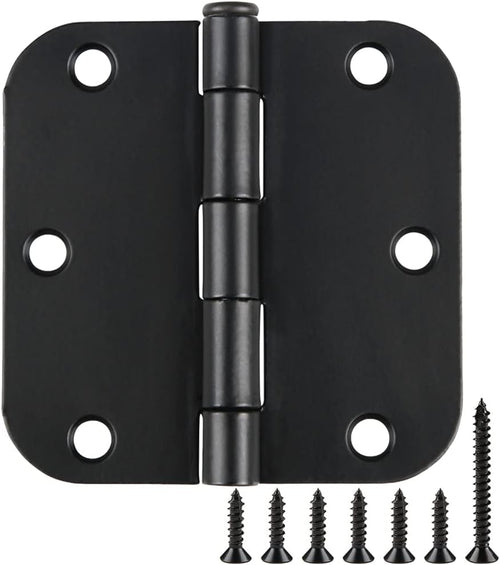 30 Pack Matte Black Door Hinges 3.5 Inch