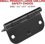 30 Pack Matte Black Door Hinges 3.5 Inch - Alternate angle