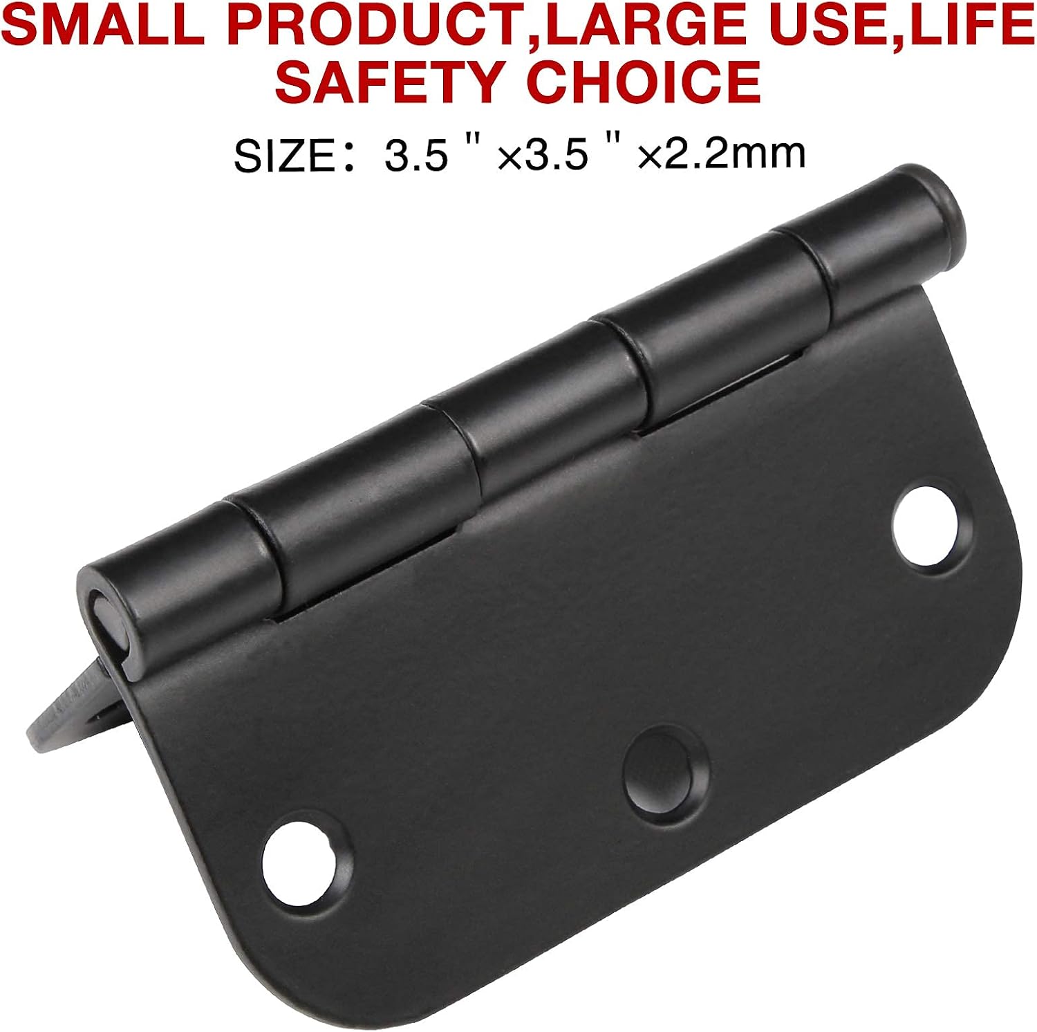 30 Pack Matte Black Door Hinges 3.5 Inch - Alternate angle