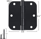 30 Pack Matte Black Door Hinges 3.5 Inch - Size reference
