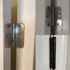 30 Pack Matte Black Door Hinges 3.5 Inch - In use