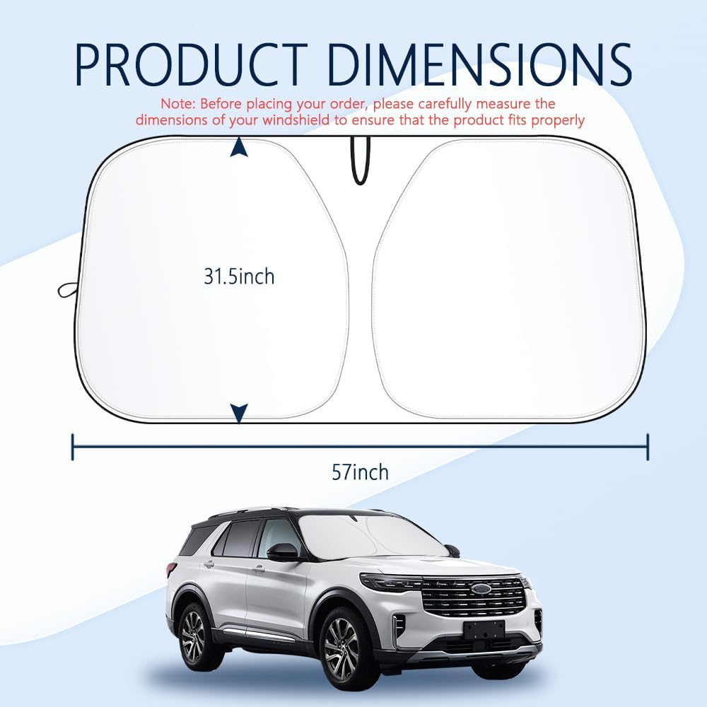 Aokdom Universal Windshield Sunshade - Detail view