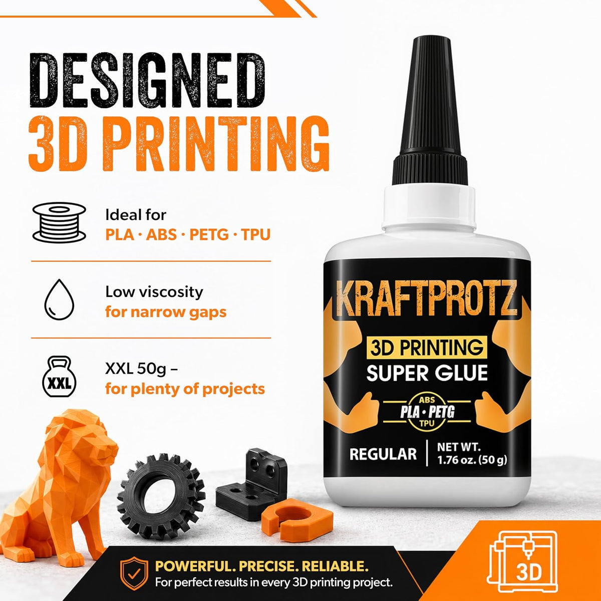 KRAFTPROTZ 3D Printer Super Glue 1.76 oz - Detail view