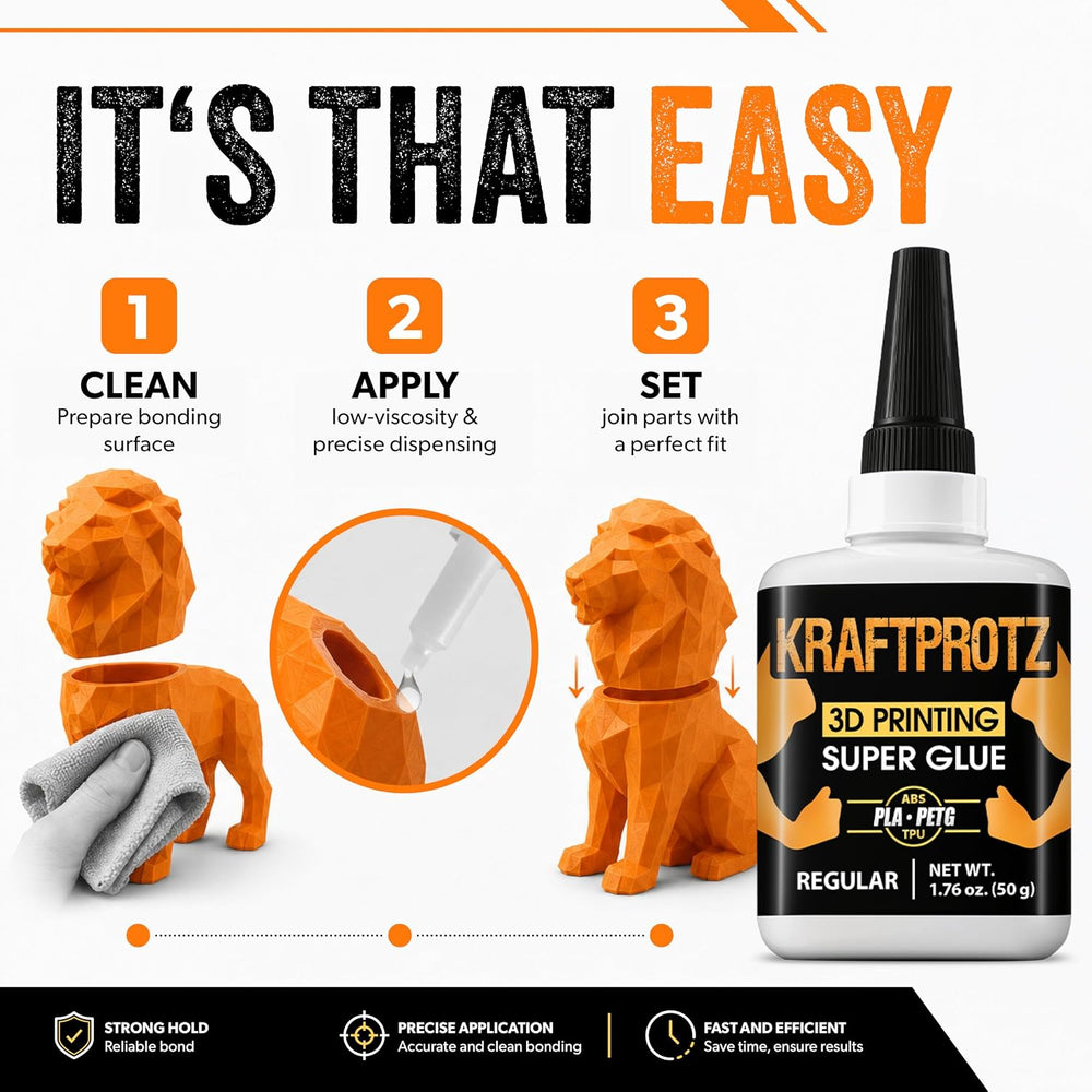 KRAFTPROTZ 3D Printer Super Glue 1.76 oz - Alternate angle