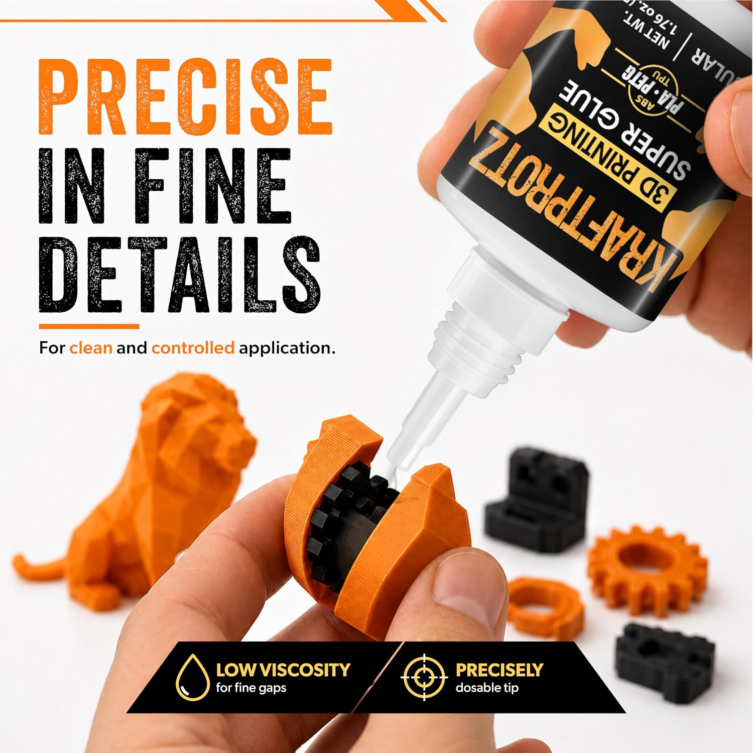 KRAFTPROTZ 3D Printer Super Glue 1.76 oz - In use