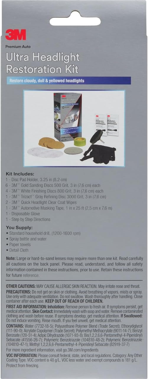 3M Ultra Headlight Restoration Kit - Close-up